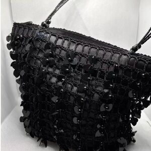 Glamorous Black Sequin Shoulder Bag